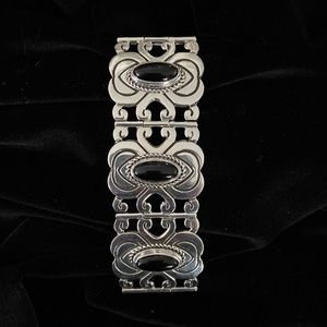 Sterling silver & black onyx bracelet